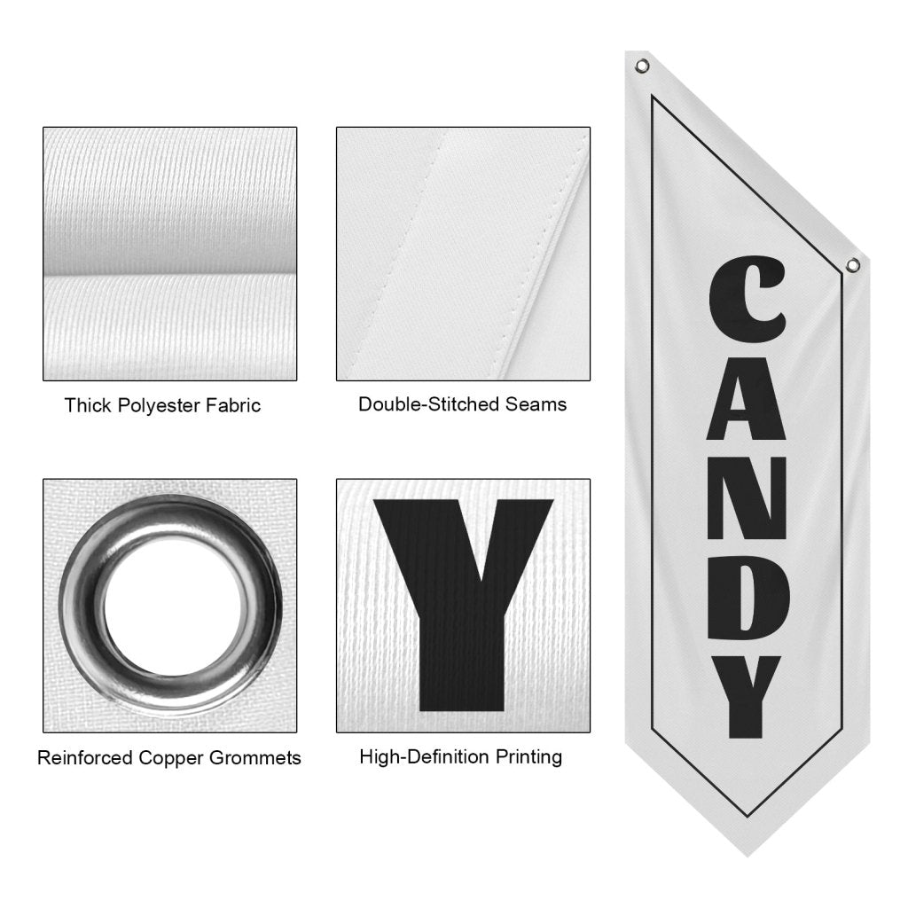 Outdoor Candy Shop Flag, Double - Sided Waterproof Polyester (Flag Only)