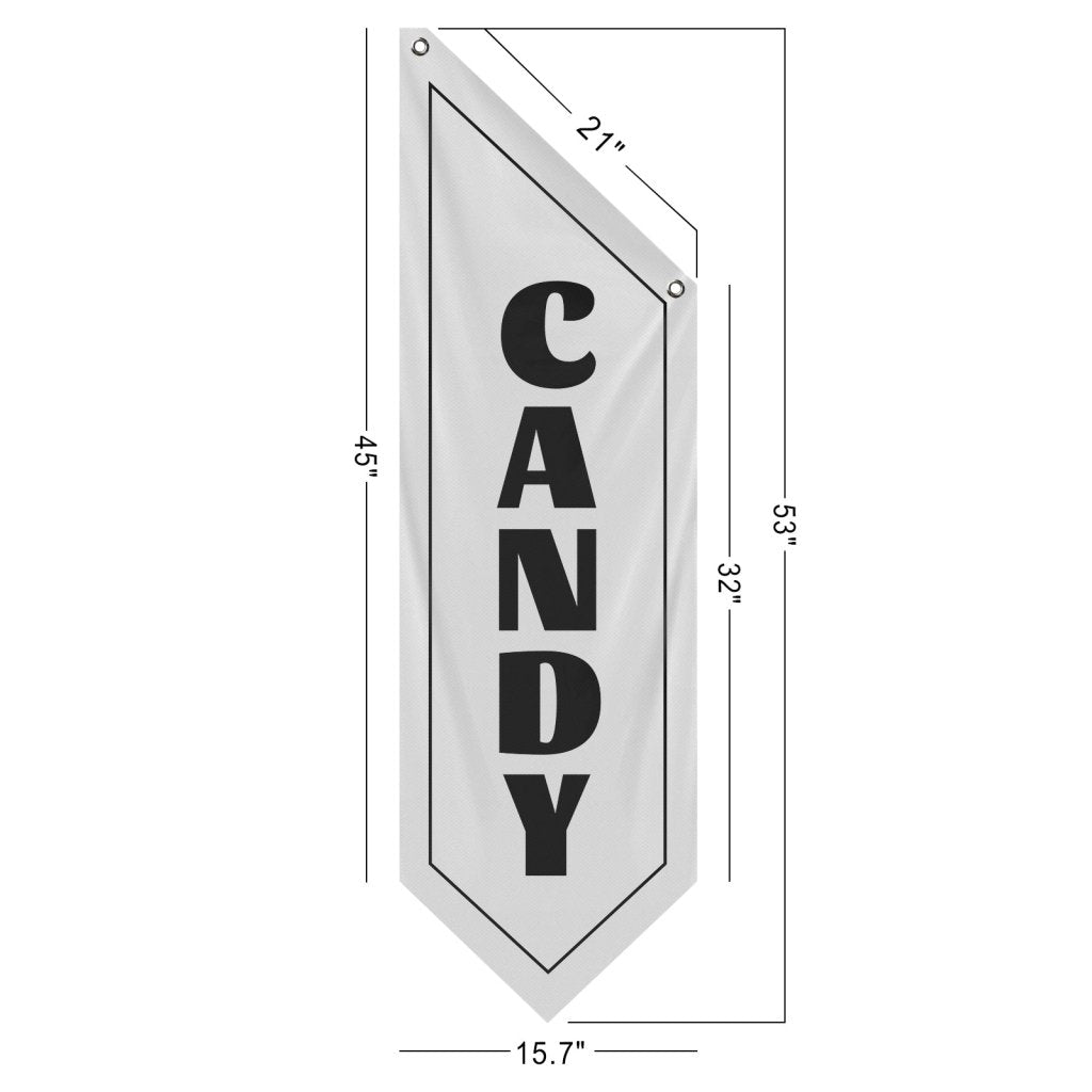 Outdoor Candy Shop Flag, Double - Sided Waterproof Polyester (Flag Only)
