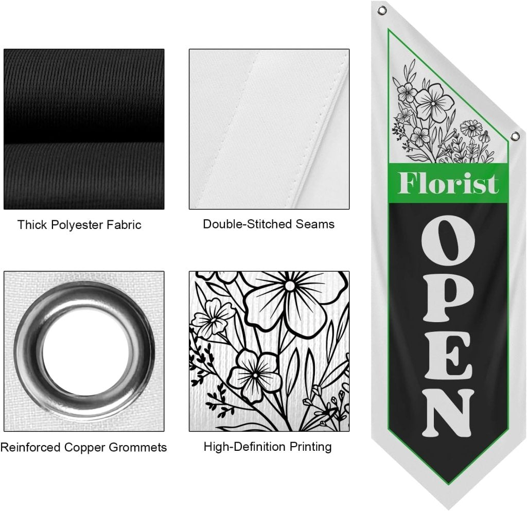 Outdoor Florist Flag, Double - Sided Three - ply (Flag Only)