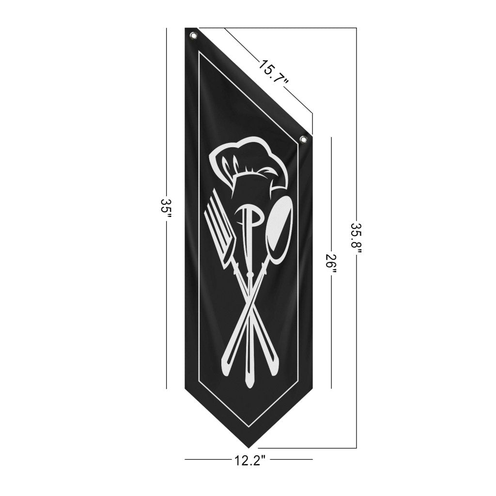 Outdoor Restaurant Open Flag, Black(Flag Only, No Pole)