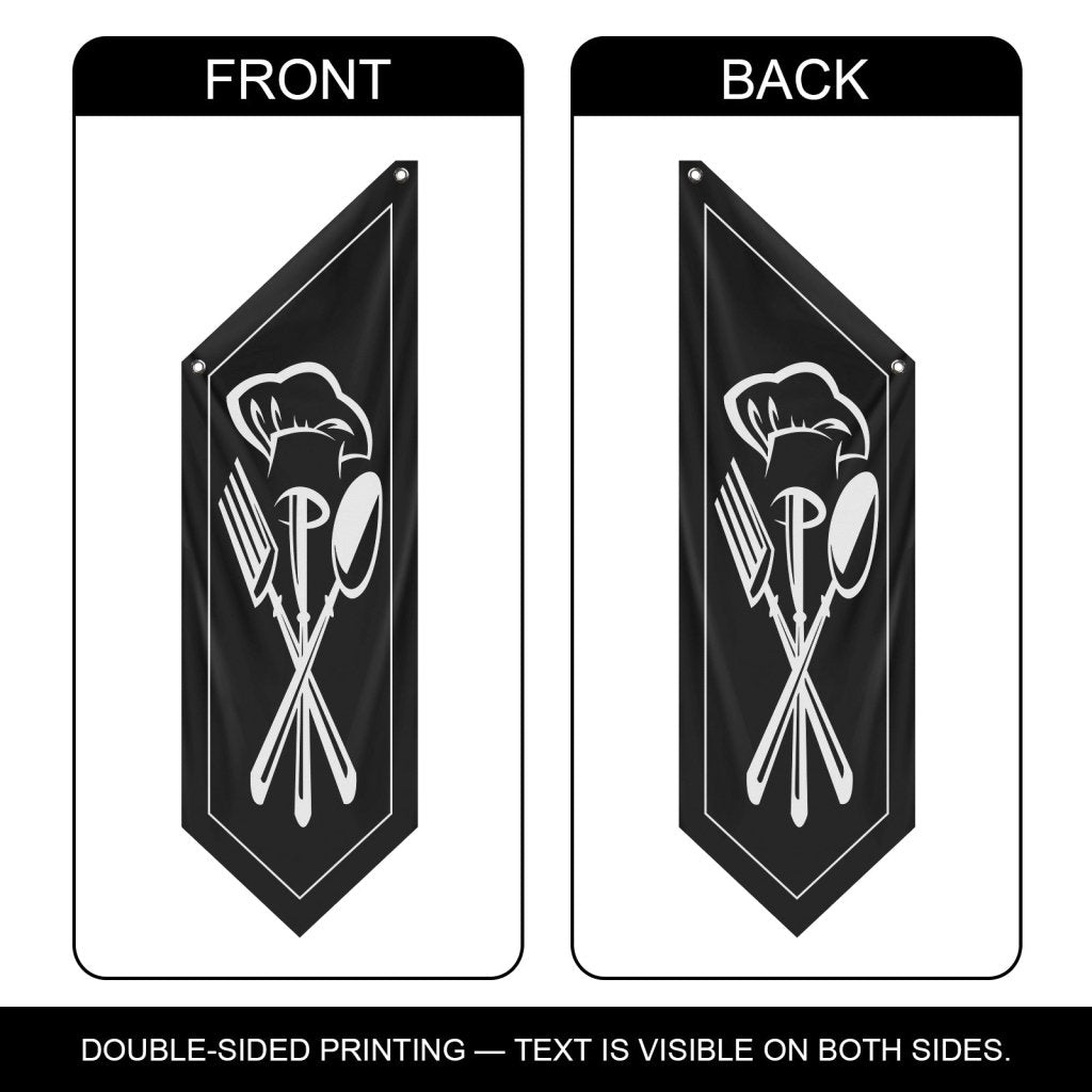 Outdoor Restaurant Open Flag, Black(Flag Only, No Pole)