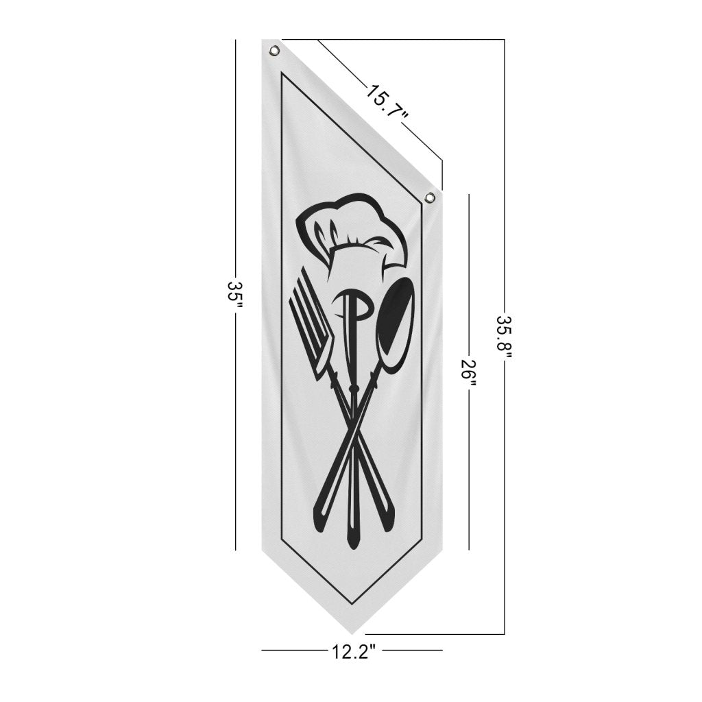 Outdoor Restaurant Open Flag, White(Flag Only, No Pole)