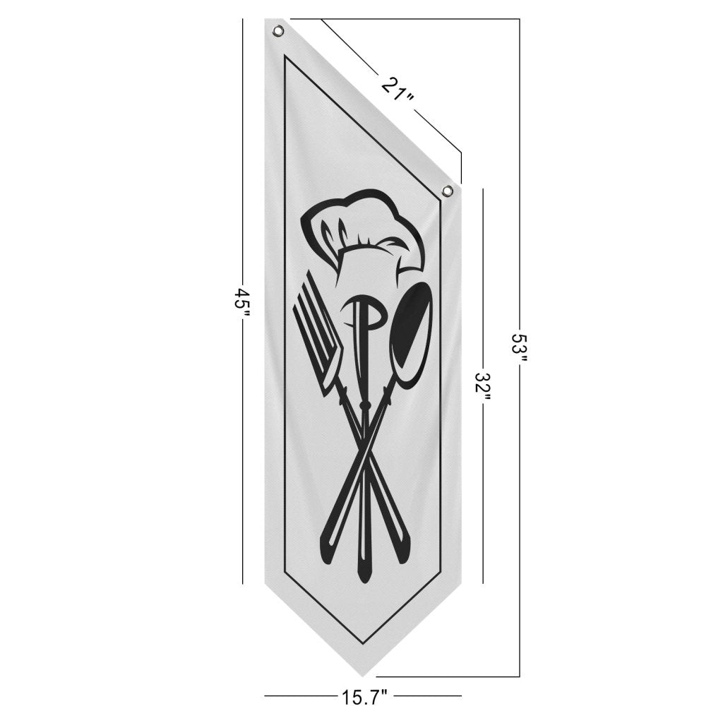 Outdoor Restaurant Open Flag, White(Flag Only, No Pole)