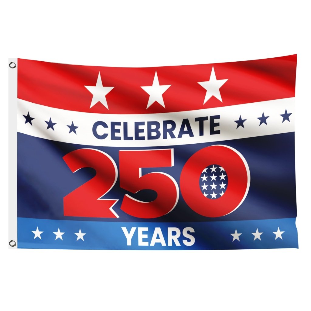 Patriotic Banner 250th Anniversary American Flag 1776–2026 USA 3x5 FT