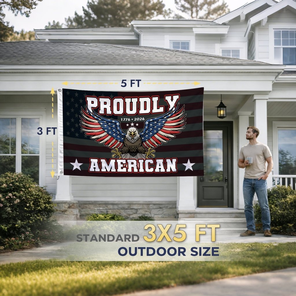 Patriotic Flag 1776–2026 American Flag 3x5 FT, USA Outdoor Banner