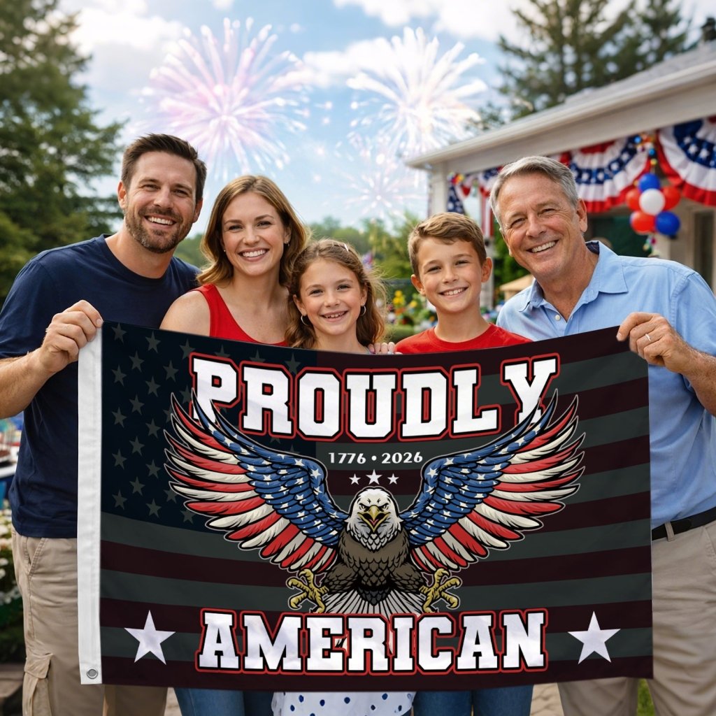 Patriotic Flag 1776–2026 American Flag 3x5 FT, USA Outdoor Banner
