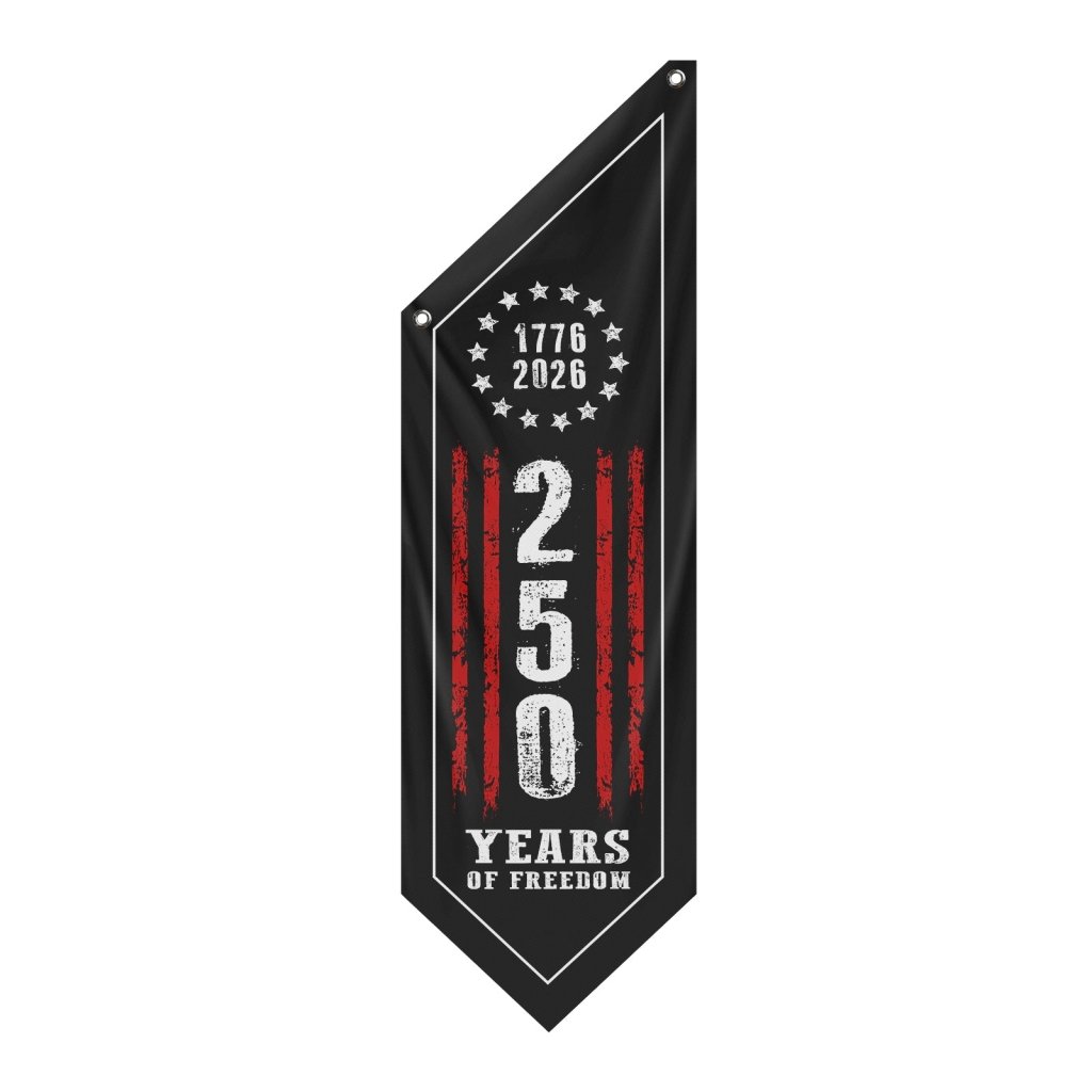 Patriotic Flag American Flag Banner, 1776 - 2026 America 250 Porch Decor
