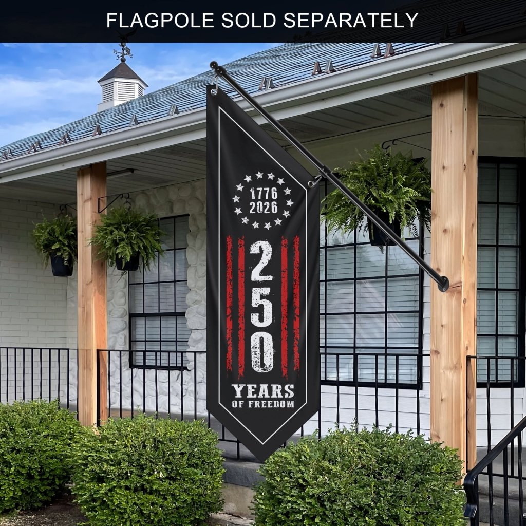 Patriotic Flag American Flag Banner, 1776 - 2026 America 250 Porch Decor