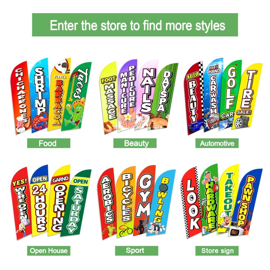 Plant Sign - 8FT Plant Sale Swooper Flag(Flagpole Not Included 3.4)