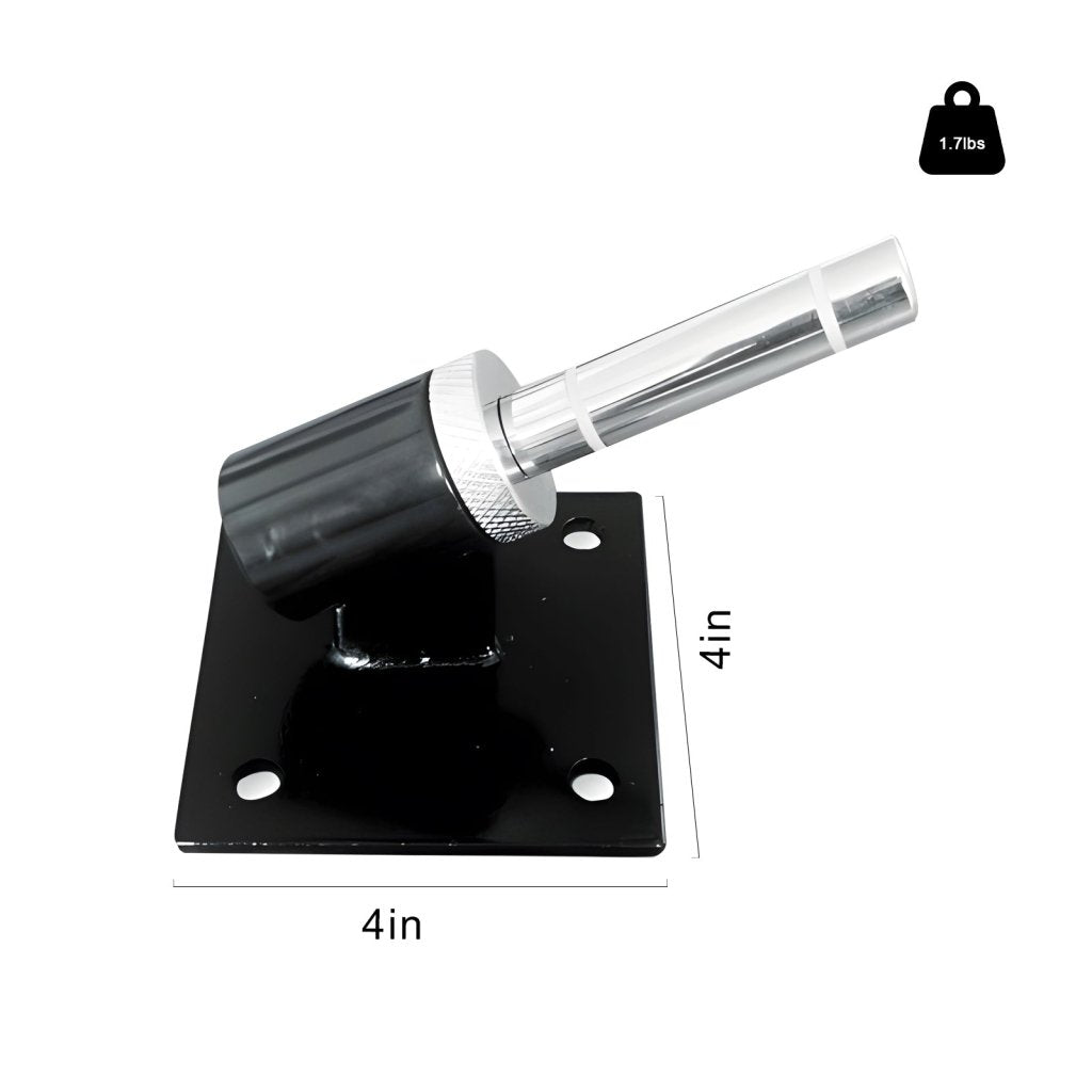 QSUM 45° Wall Flagpole Base, 4"*4", Shaft Diameter 14.5mm - 16.7mm