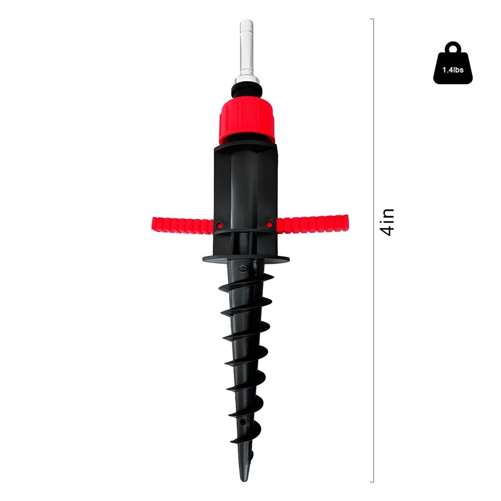QSUM Plastic Auger Ground Shaft Base, 21"*4", Shaft Diameter 14.5mm - 16.7mm