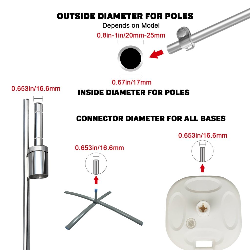 QSUM Plastic Water Tank Base, 3.22 lbs, Weight After Filling with Water: 44 lbs, 17.7