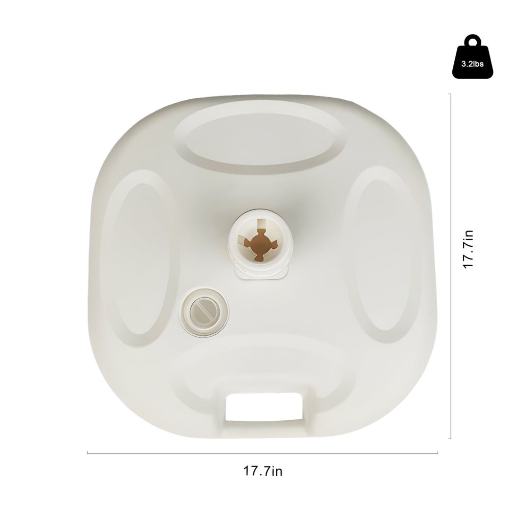 QSUM Plastic Water Tank Base, 3.22 lbs, Weight After Filling with Water: 44 lbs, 17.7"*17.7"*5.5"