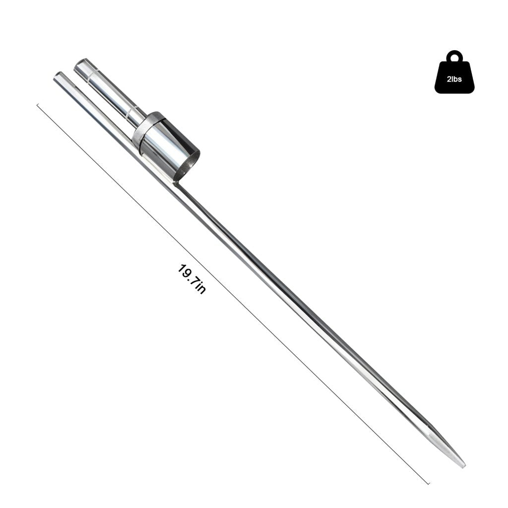 QSUM Spike Base, Chrome - Plated Iron Material, High Quality Ball Bearings Rotatable, 19.7", Shaft Diameter 14.5mm - 16.7mm