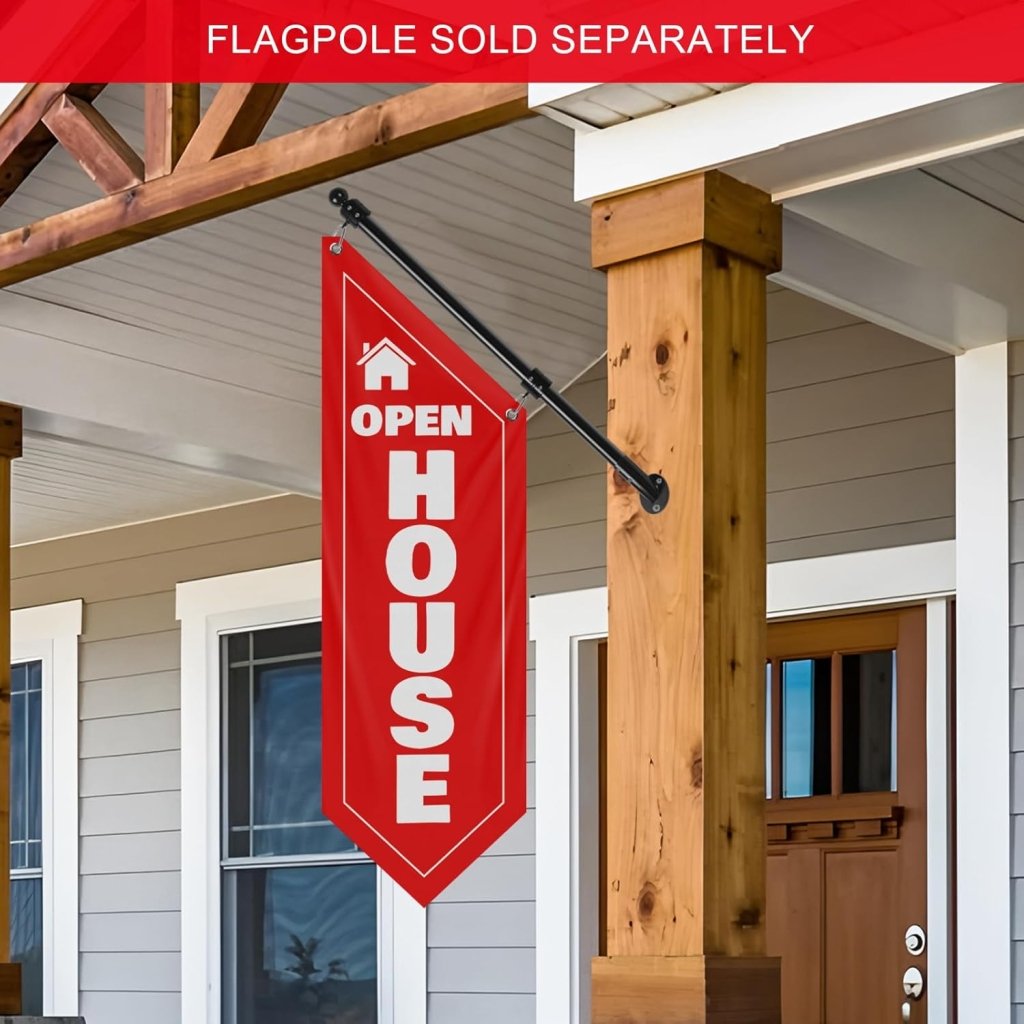 Red Open House Wall Flag, Double - Sided Three - ply (No Pole Included)