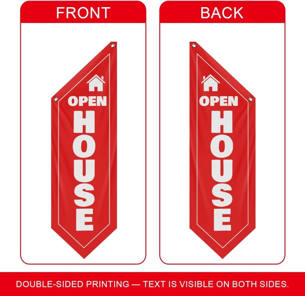 Red Open House Wall Flag, Double - Sided Three - ply (No Pole Included)