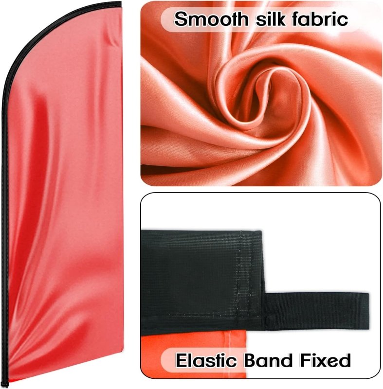 Red Themed Feather Flag, 8FT Red Advertising Swooper Flag(Flagpole Not Included 3.4)