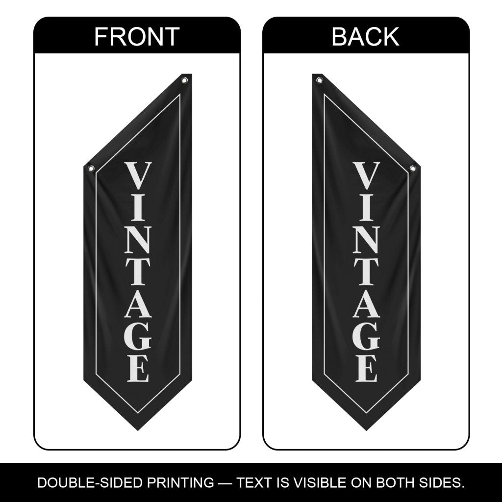 Rustic Double - Sided Fabric Open Flag, Black (Flag Only)