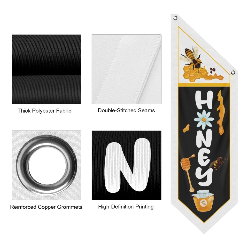 Rustic Honey Flag, Double - Sided Thick Polyester (No Pole)
