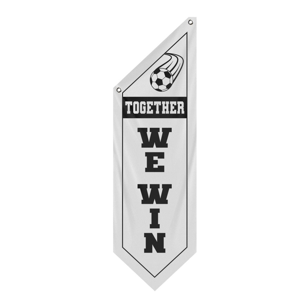 Soccer Fan Wall Flag, Together We Win ,white（Flag Only）