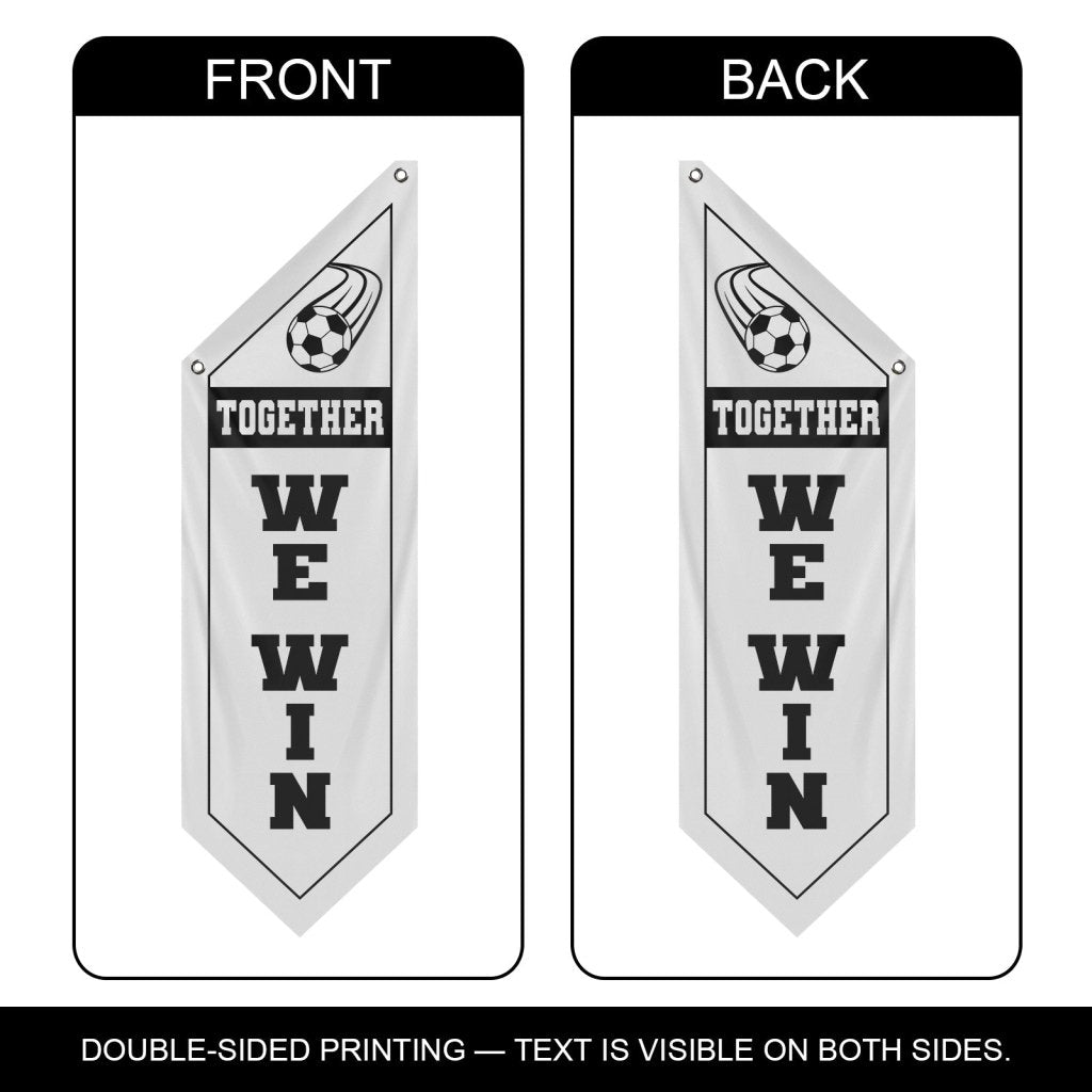 Soccer Fan Wall Flag, Together We Win ,white（Flag Only）