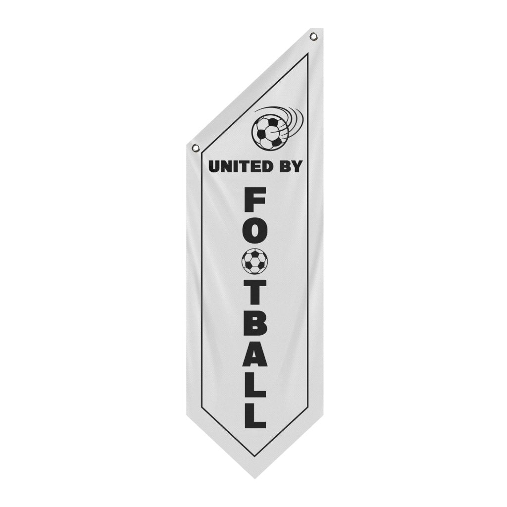 Soccer Fan Zone Wall Flag, United By Football ,White(Flag Only)