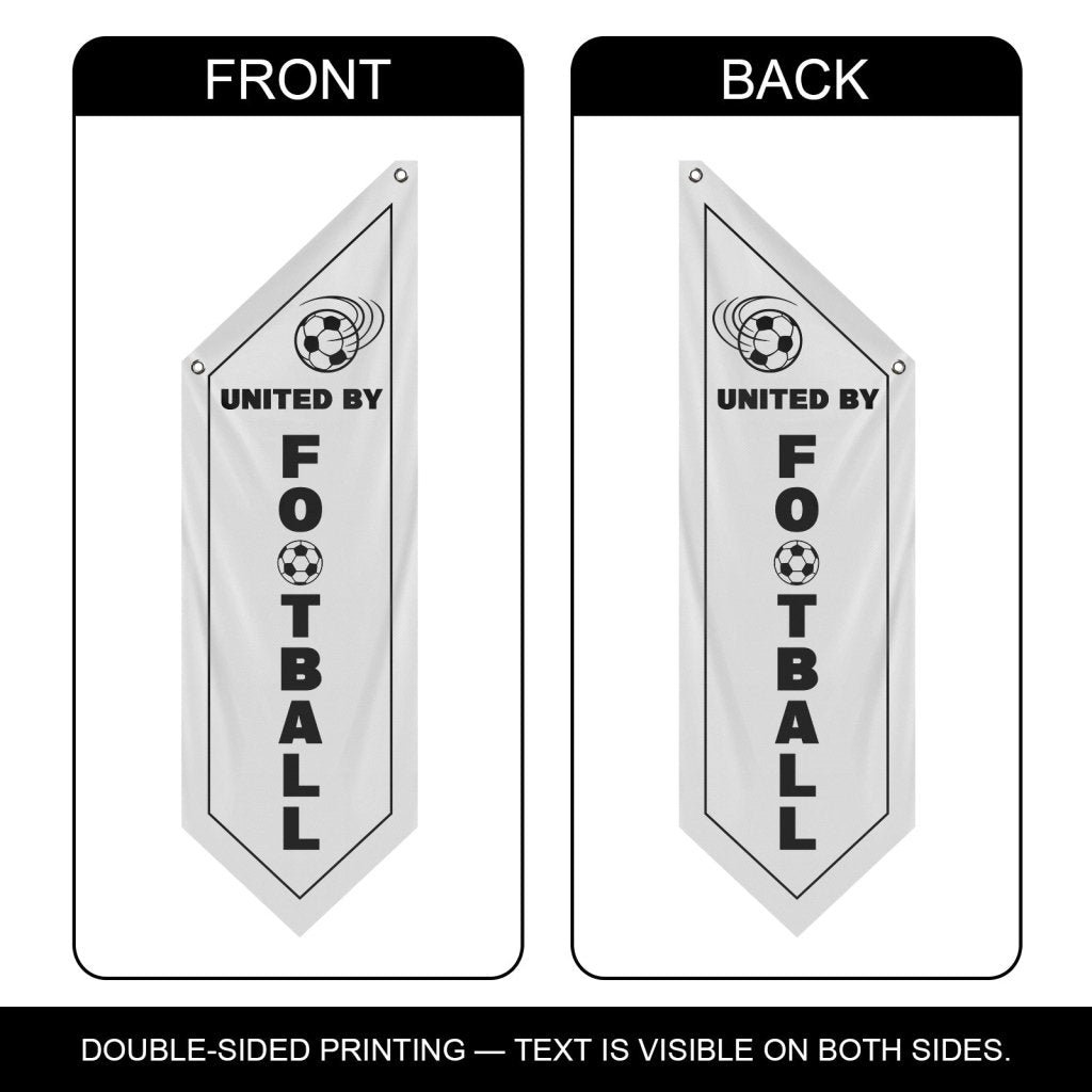 Soccer Fan Zone Wall Flag, United By Football ,White(Flag Only)