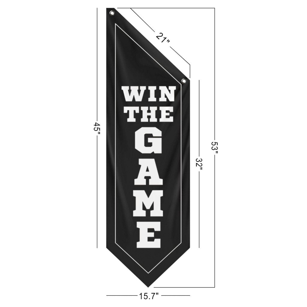 Soccer Theme Wall Flag, Win The Game , (Flag Only)