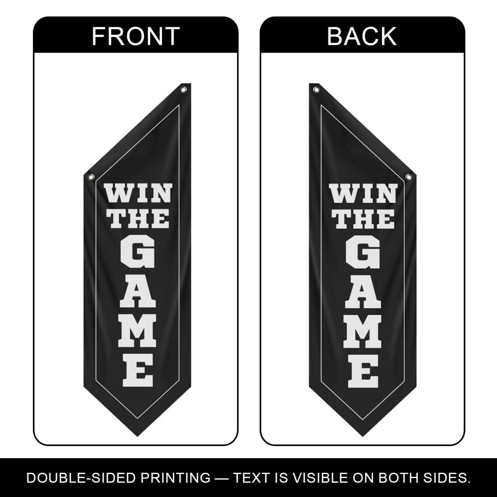 Soccer Theme Wall Flag, Win The Game , (Flag Only)