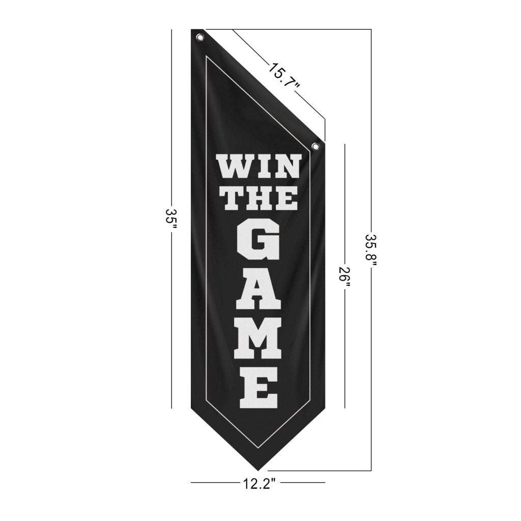 Soccer Theme Wall Flag, Win The Game , (Flag Only)