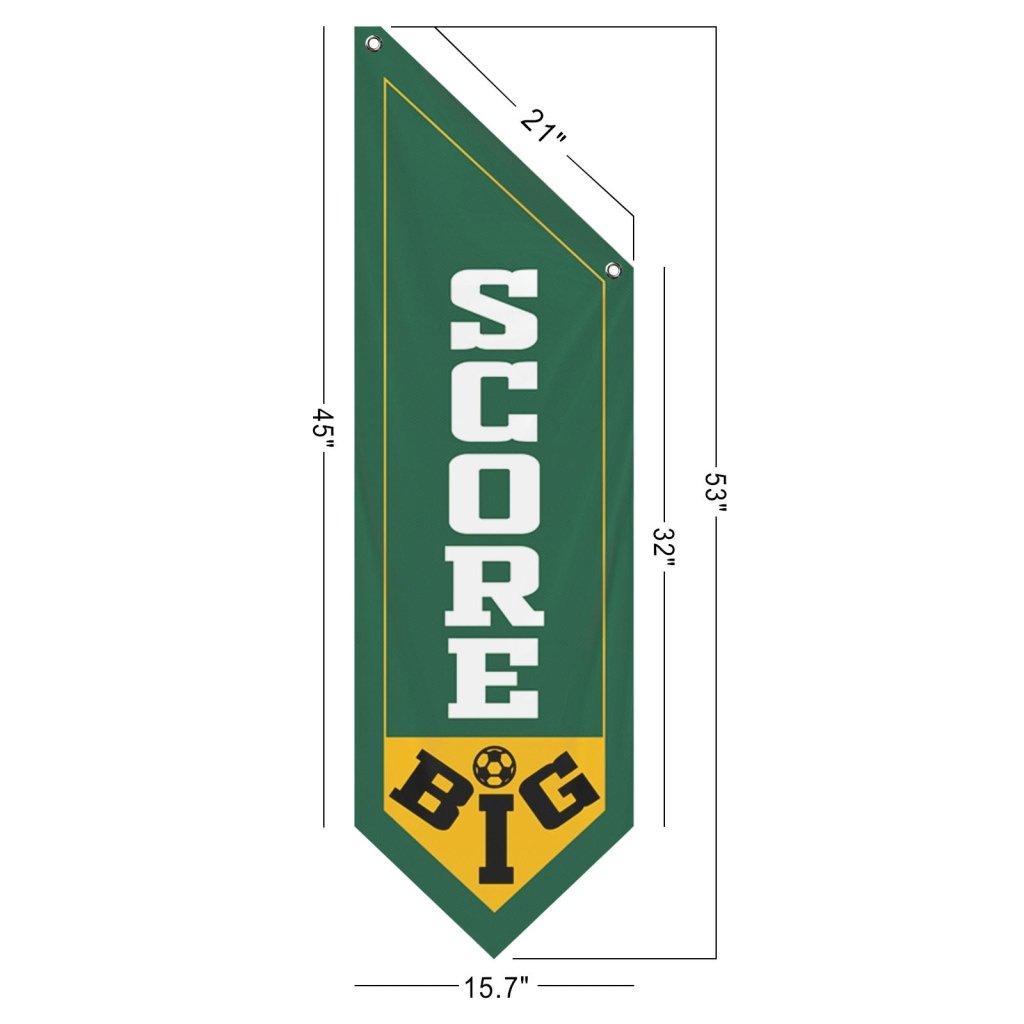 Soccer Time Wall Banner Flag, Double - Sided Soccer Theme , (Flag Only)