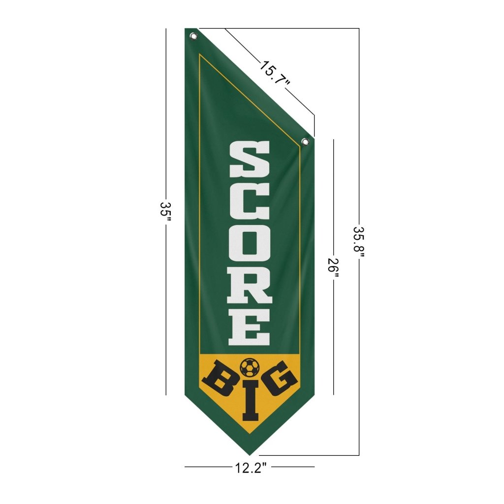 Soccer Time Wall Banner Flag, Double - Sided Soccer Theme , (Flag Only)
