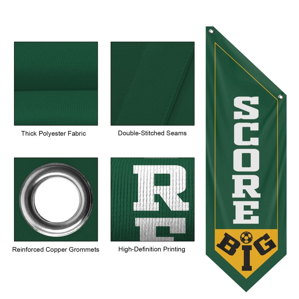Soccer Time Wall Banner Flag, Double - Sided Soccer Theme , (Flag Only)