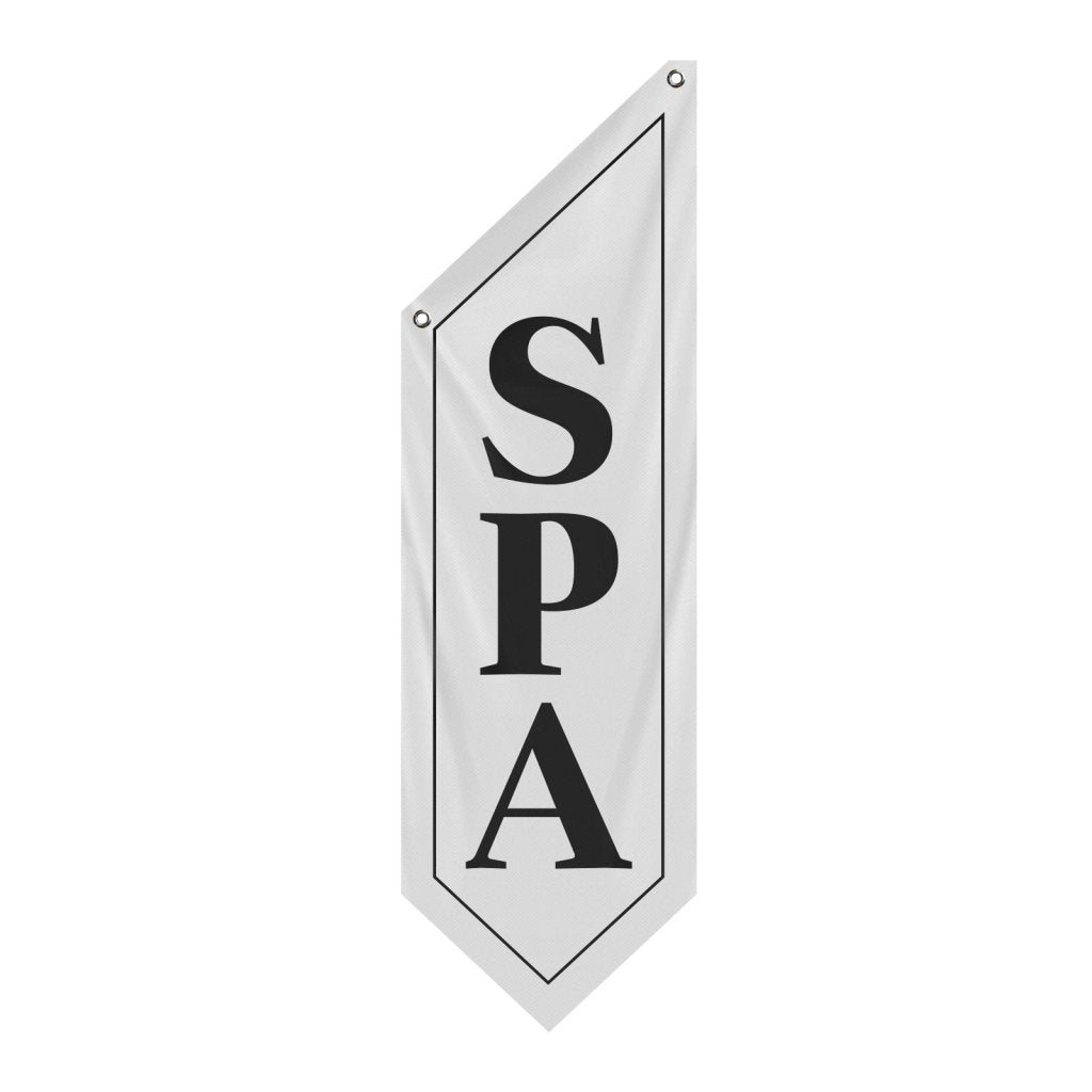 SPA Open Flag, Premium Double - Sided, White (Flag Only)