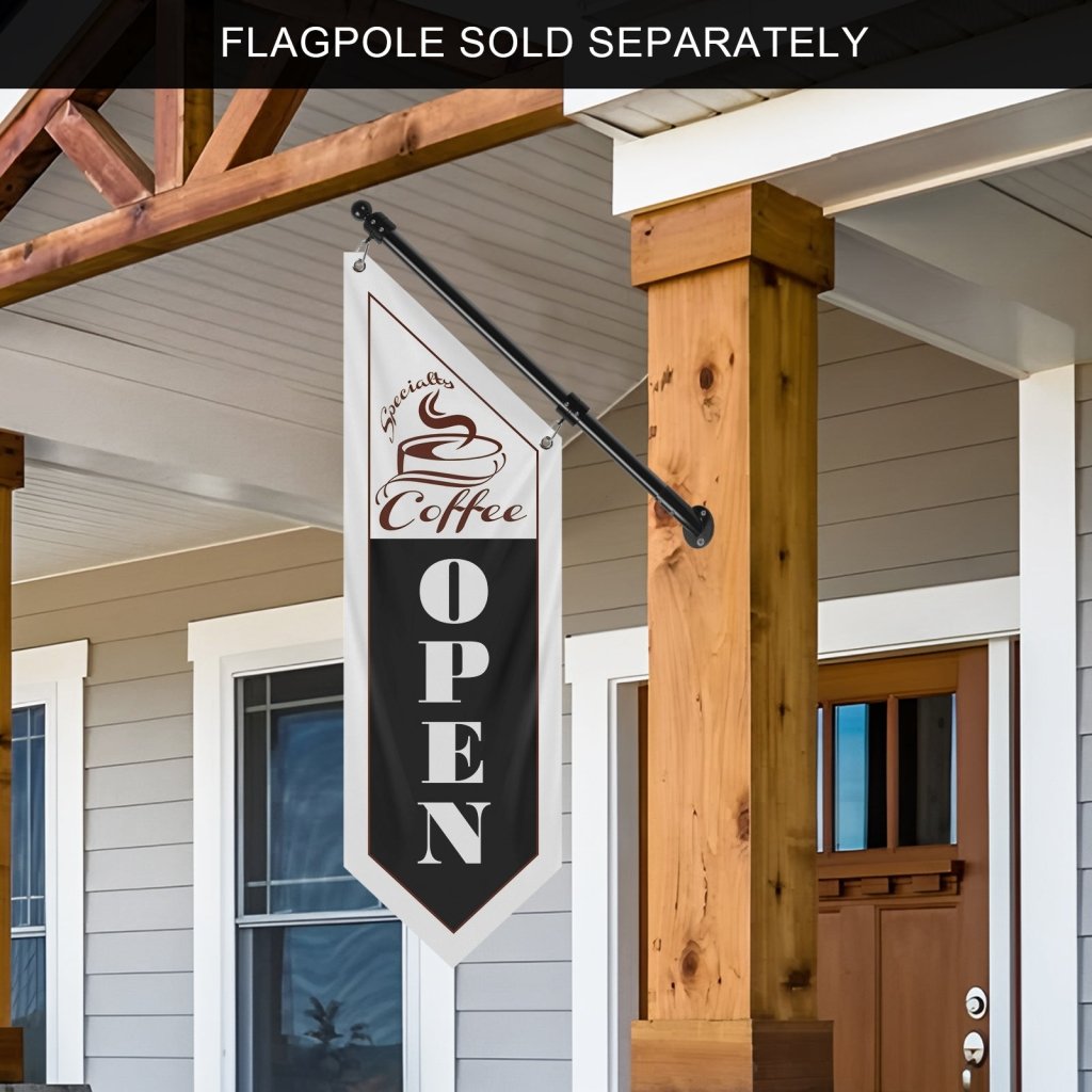 Specialty Coffee Open Banner , Black (Flag Only)
