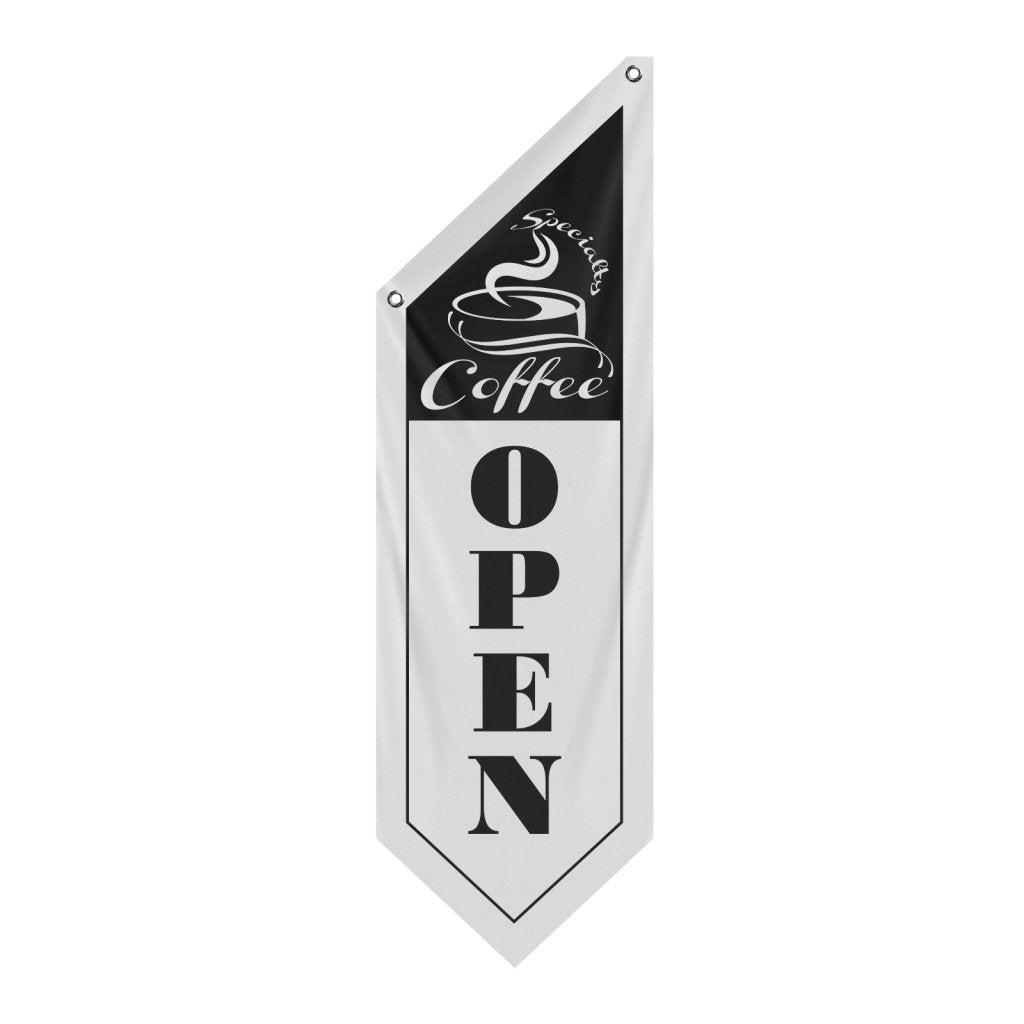 Specialty Coffee Open Banner , White (Flag Olny)