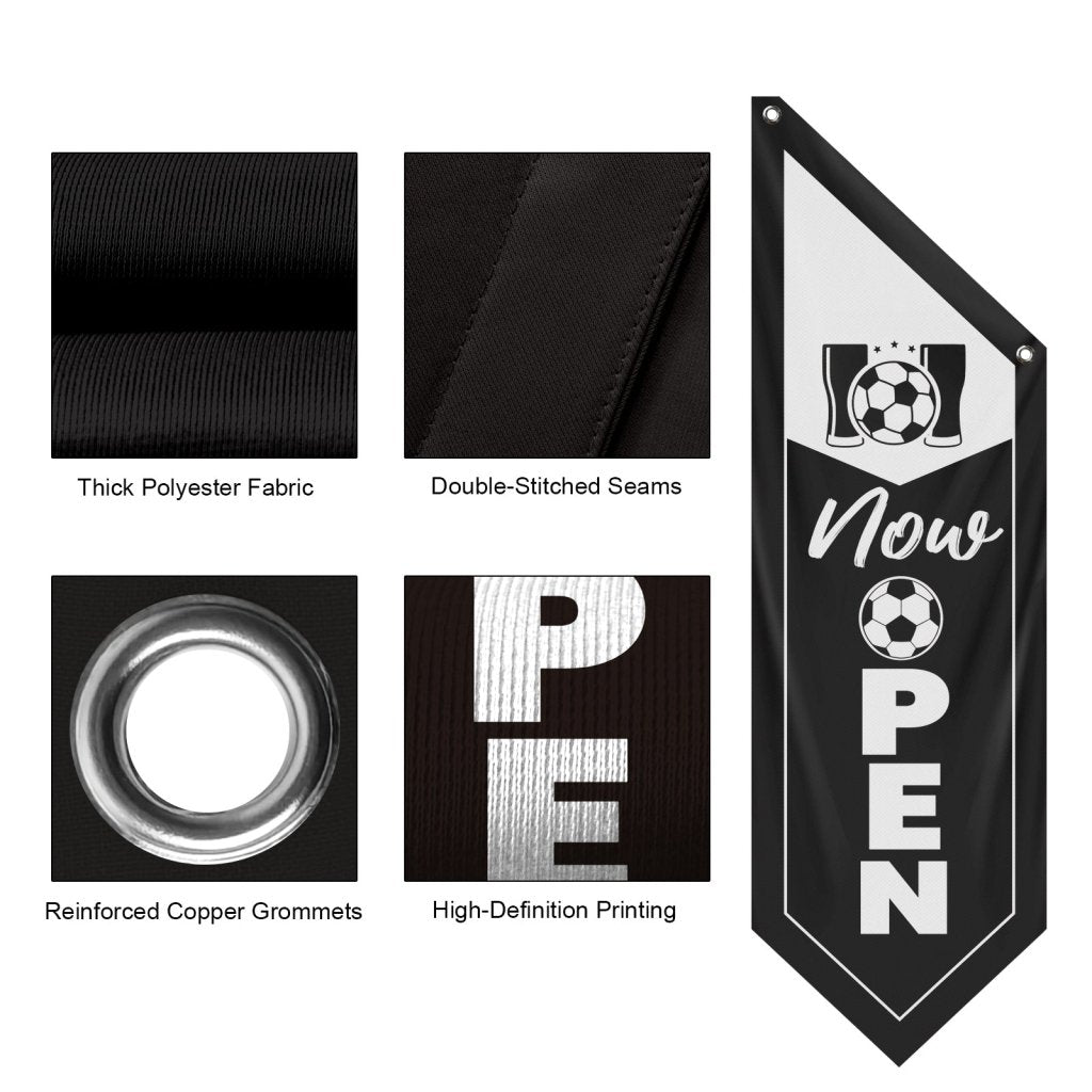 Sports Bar Now Open Double - Sided Wall Banner (Flag Only)