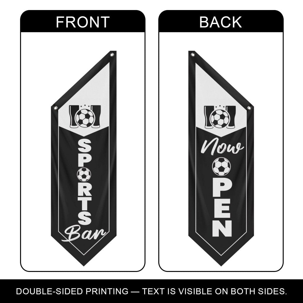 Sports Bar Now Open Double - Sided Wall Banner (Flag Only)