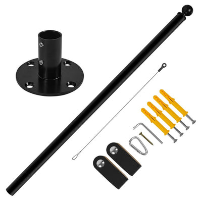Stainless Steel 90° Wall Mounted Flag Pole Kit, Business Sign Display