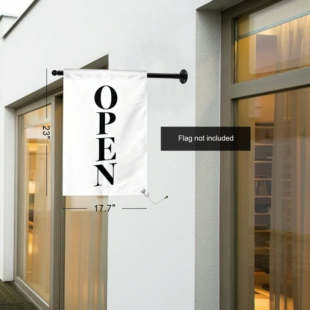 Stainless Steel 90° Wall Mounted Flag Pole Kit, Business Sign Display