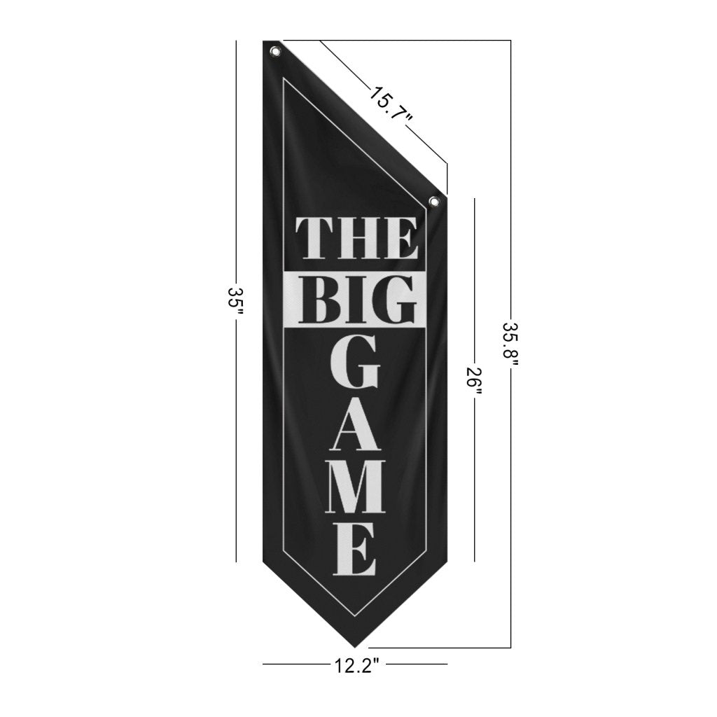 The Big Game Banner, Double - Sided Polyester Football Flag (Flag Only)