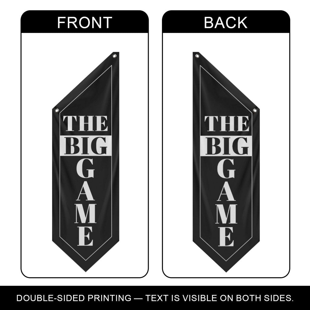 The Big Game Banner, Double - Sided Polyester Football Flag (Flag Only)