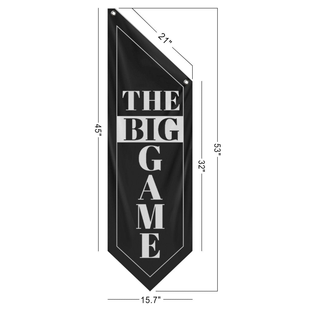 The Big Game Banner, Double - Sided Polyester Football Flag (Flag Only)