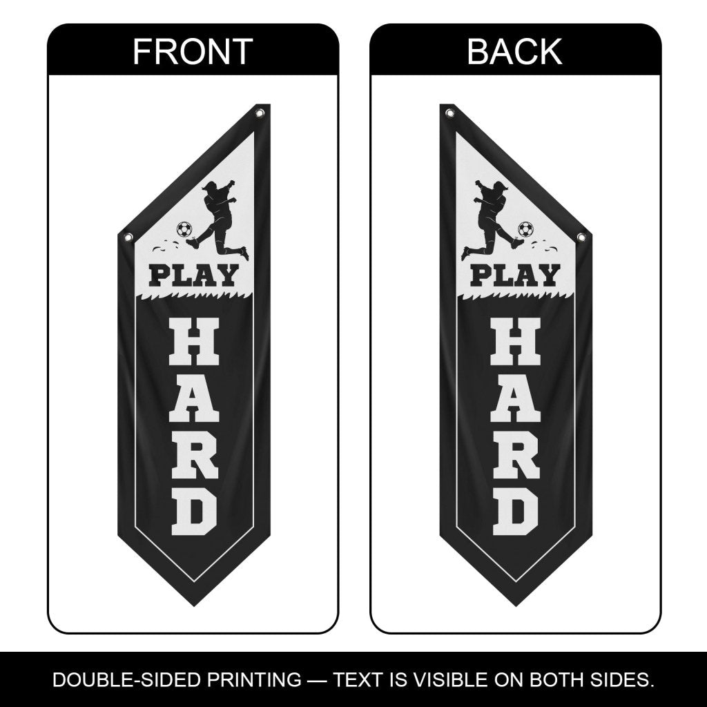 Thick Durable Soccer Banner for Home, Black (Flag Only)