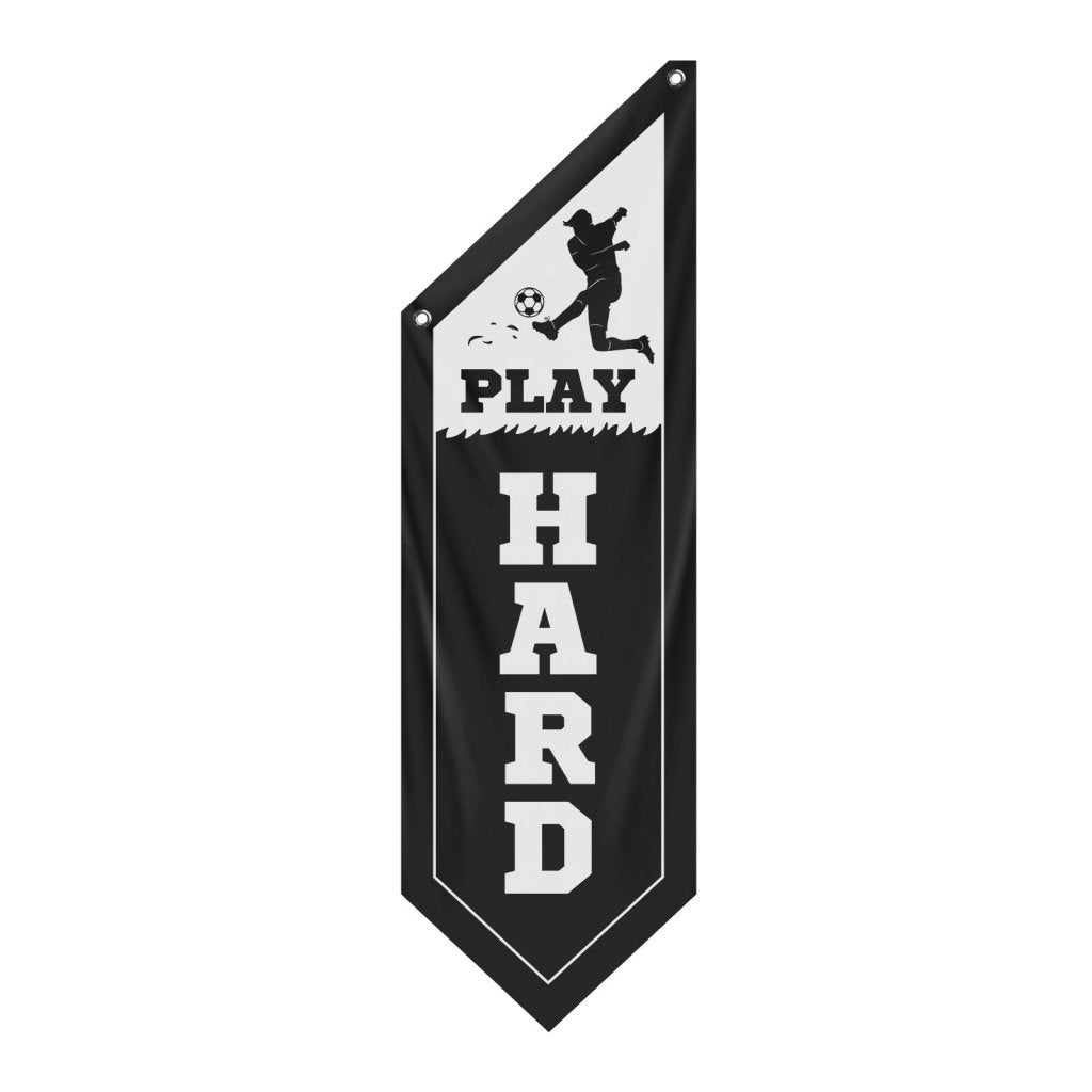 Thick Durable Soccer Banner for Home, Black (Flag Only)