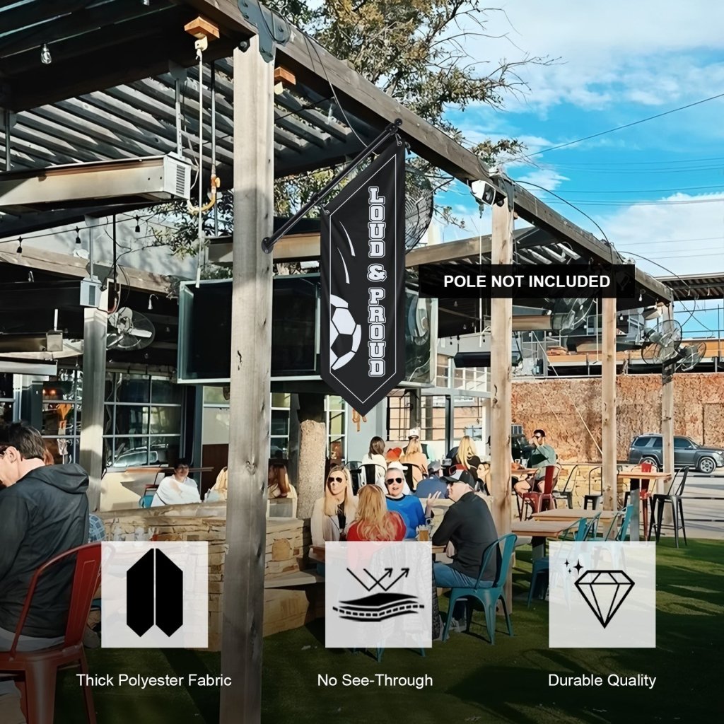 Thick Polyester Loud & Proud Wall Banner, Black (Flag Only)