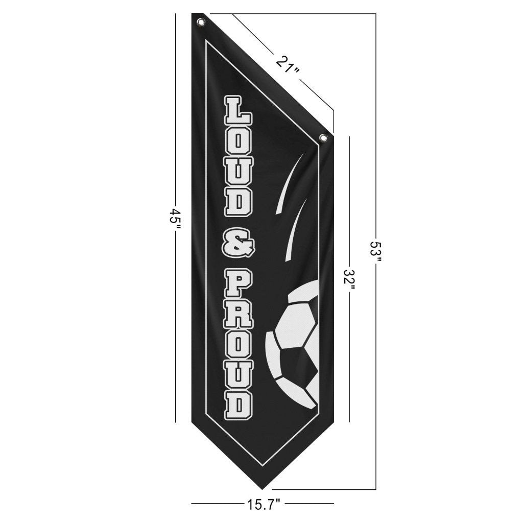 Thick Polyester Loud & Proud Wall Banner, Black (Flag Only)