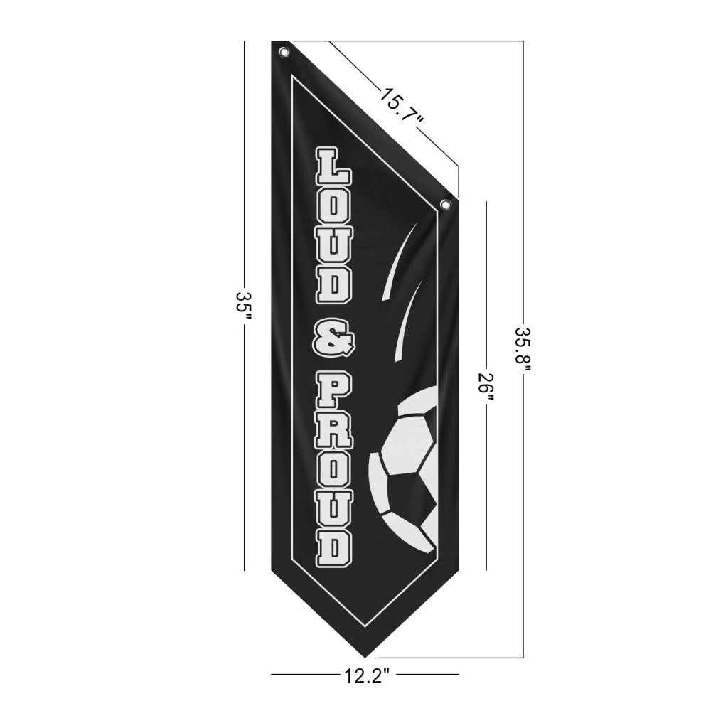 Thick Polyester Loud & Proud Wall Banner, Black (Flag Only)