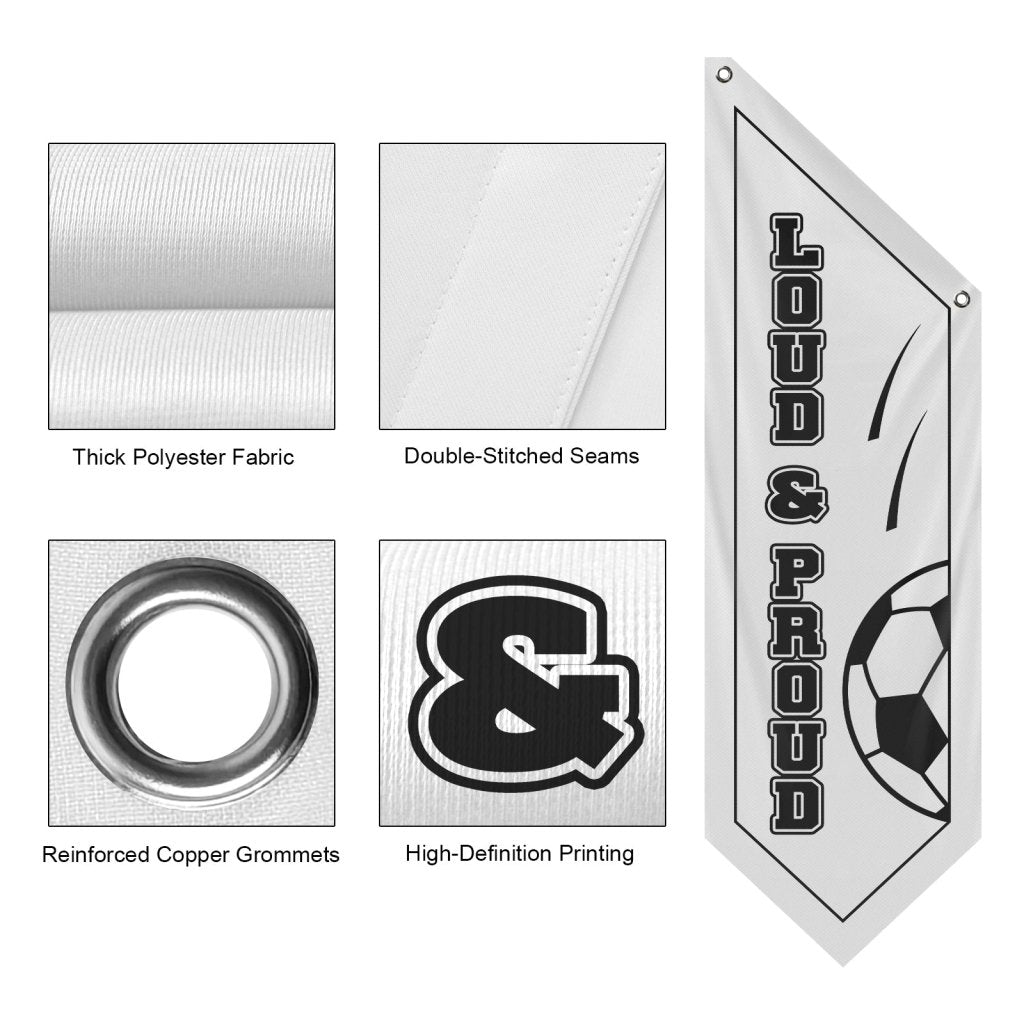 Thick Polyester Loud & Proud Wall Banner, White (Flag Only)