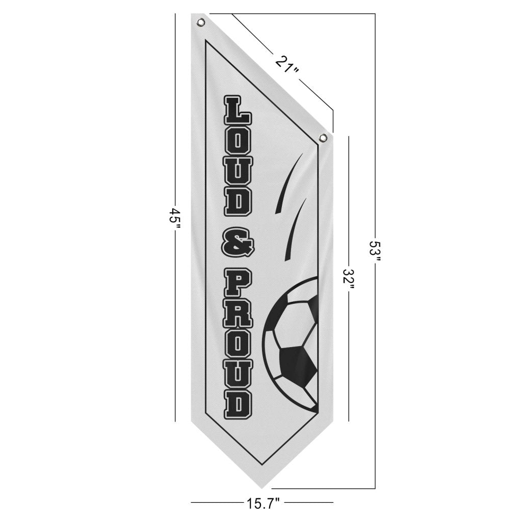 Thick Polyester Loud & Proud Wall Banner, White (Flag Only)